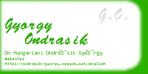 gyorgy ondrasik business card